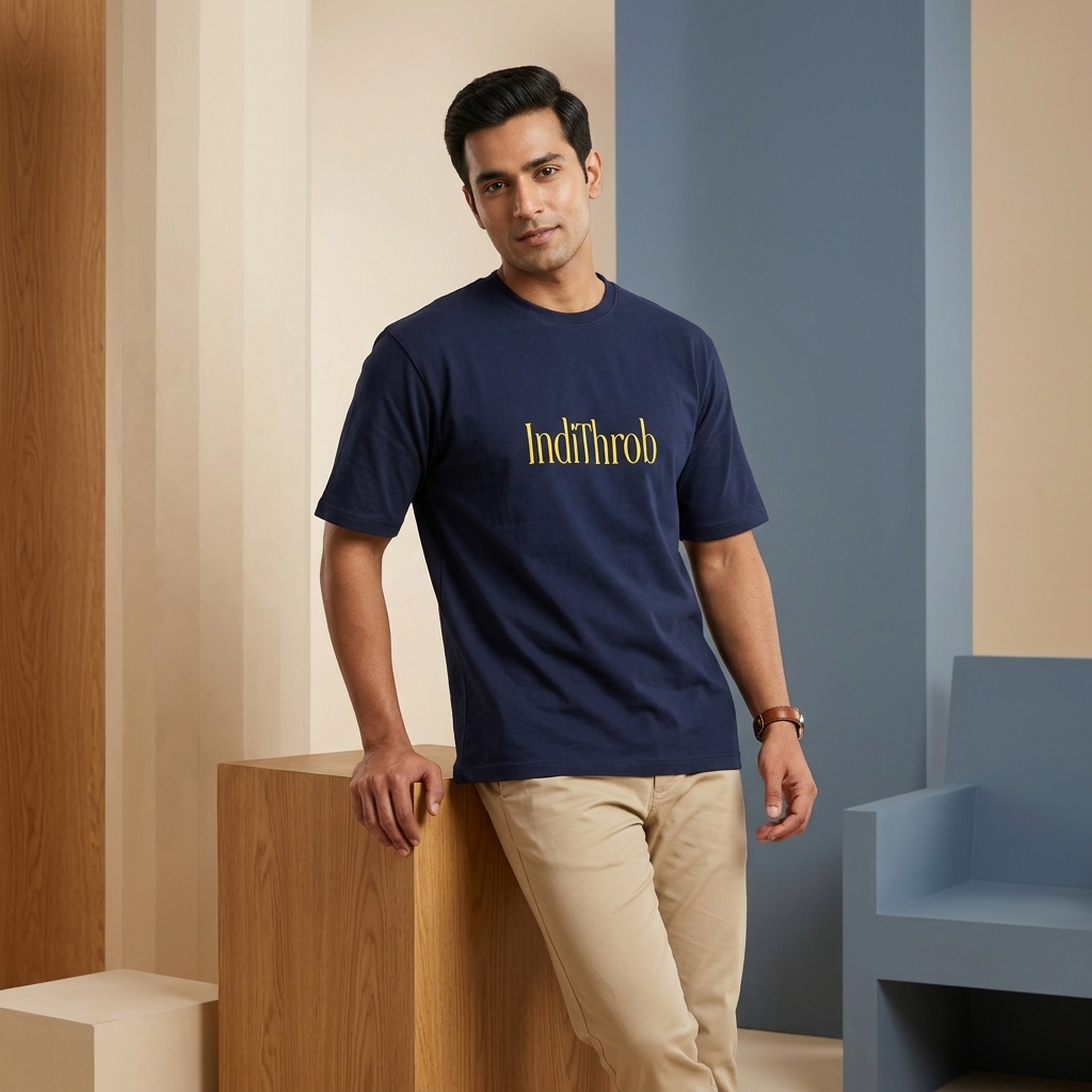IndiThrob Indi Pop Chal Koi Nahi Oversized Graphic T-Shirt