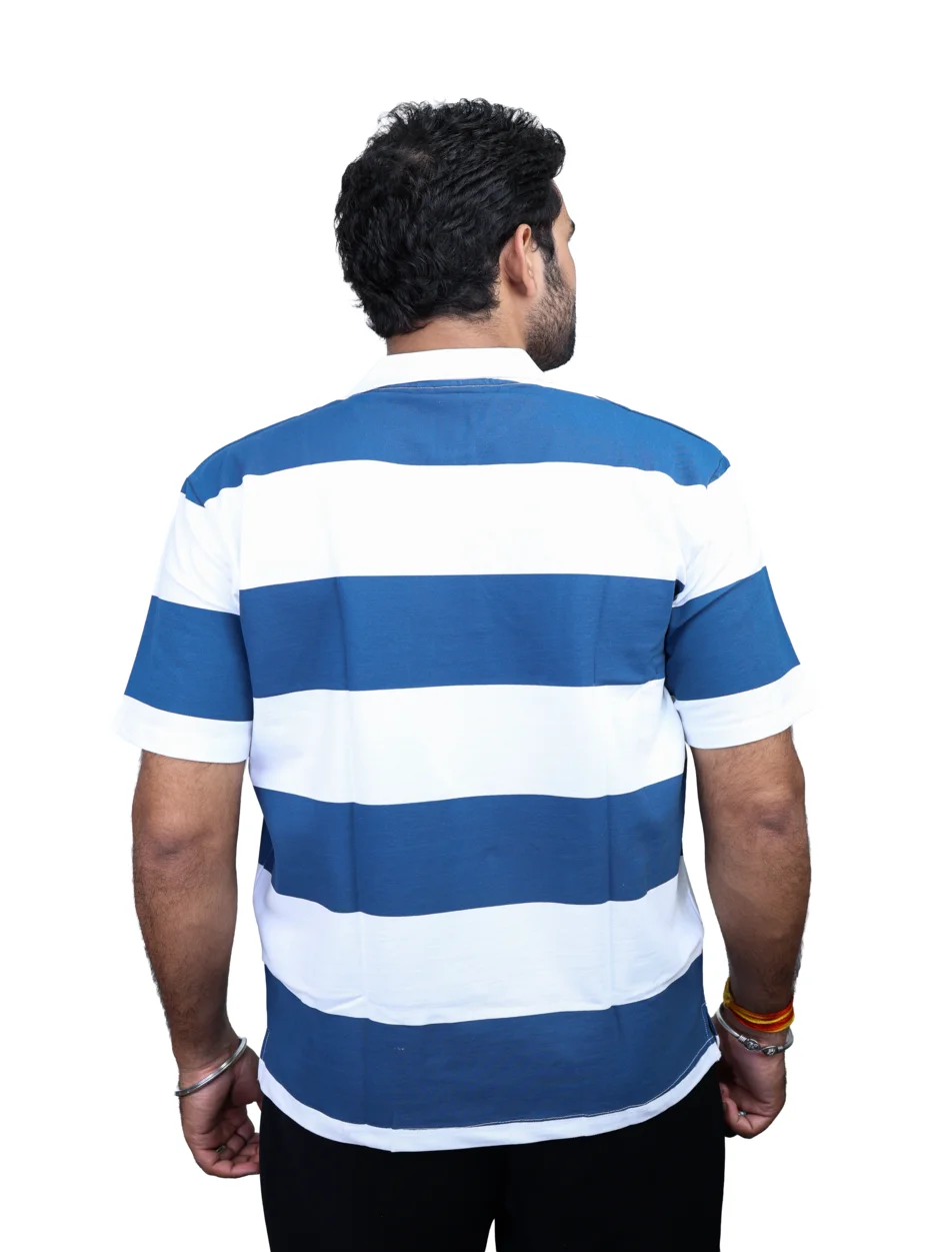 IndiThrob Classic Striped Polo Tshirt