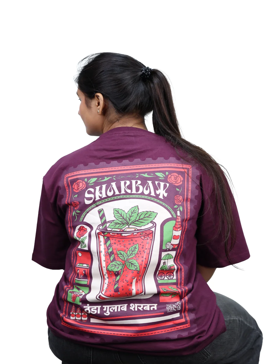 Indithrob Nostalgia Sharbat Oversized T-Shirt
